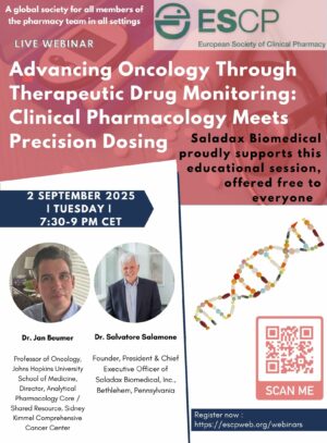 2 September 2025: Webinar on Advancing Oncology Through Therapeutic Drug Monitoring: Clinical Pharmacology Meets Precision Dosing