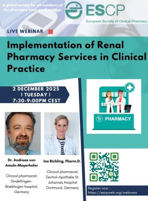 2nd December 2025: Webinar on the Implementation of Renal Pharmacy Services in Clinical Practice